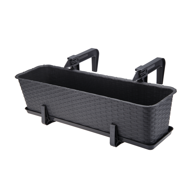 Rectangular RATTAN stand 60cm 21911 graphite