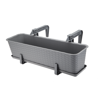 Rectangular RATTAN stand 60cm 21911 gray