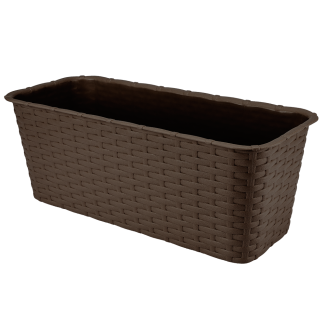 Balcony flowerpot RATTAN 40cm 7002 brown 
