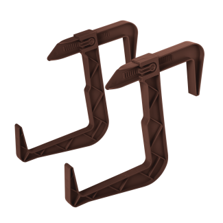 Set of balcony flowerpot holders, 2 pieces, 23834 brown