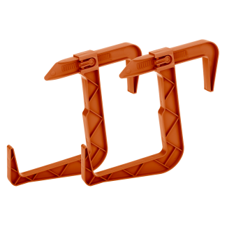 Set of balcony flowerpot holders, 2 pieces, 23834 terracotta