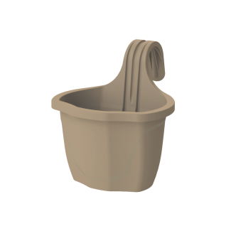 Balcony flowerpot with handle NIZZA S 25137 mocha
