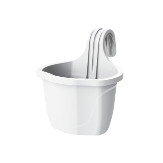 Balcony flowerpot with handle NIZZA S 25137 white