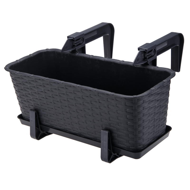 RATTAN balcony flowerpot 40cm 7002 anthracite 