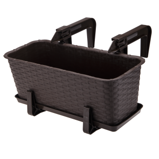 Rectangular RATTAN stand 40cm 21910 brown