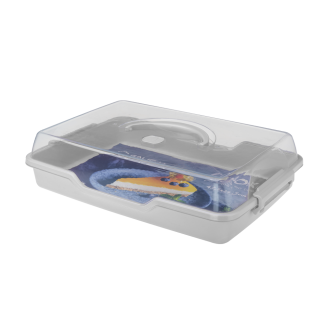 Cookie cake container 43.5x29.5cm 06501 gray