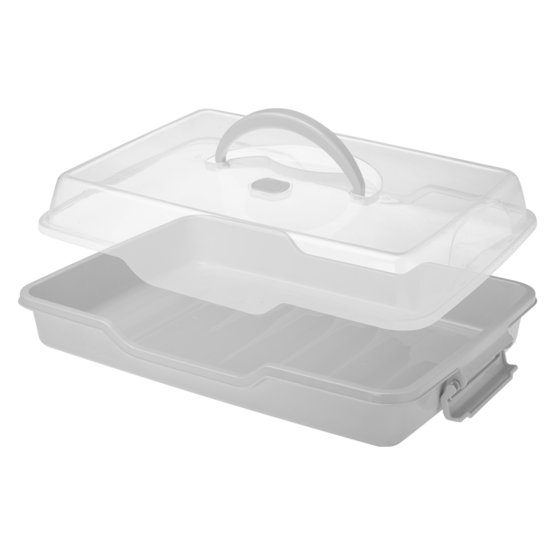 Cookie cake container 43.5x29.5cm 06501 gray