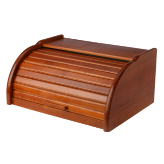 BRETTO 27108 wooden bread bin, walnut