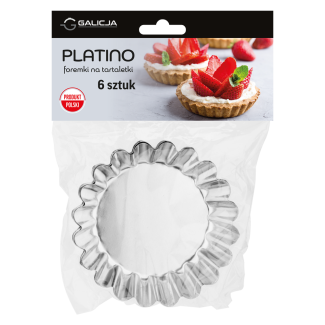 Set of tartlet molds PLATINO 9cm 6 pieces 27771 