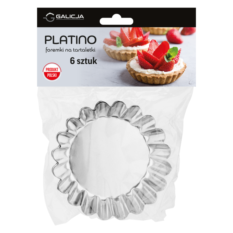 Set of tartlet molds PLATINO 9cm 6 pieces 27771 