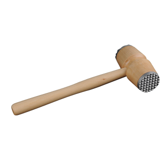 Meat mallet, wooden hammer with metal tip 28.5 cm 0024