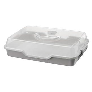 Cookie cake container 34x24x8cm 29767 gray