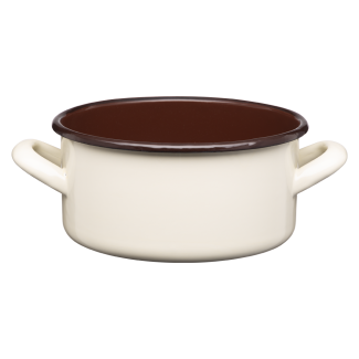 Smooth enameled saucepan GORDON 18cm/2l 02121 cream