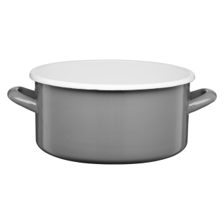Smooth enameled saucepan GORDON 22cm/4l 02183 gray