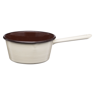 Enameled saucepan with handle GORDON 16cm/1.0l 02244 cream