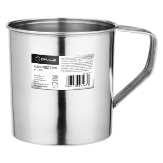 Stainless steel mug 11cm 12656