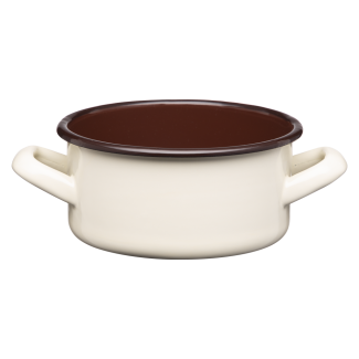 Smooth enameled saucepan GORDON 14cm/1l 02060 cream