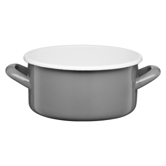 Smooth enameled saucepan GORDON 18cm/2l 02121 gray