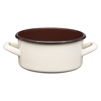 Smooth enameled saucepan GORDON 16cm/1.5l 02091 cream