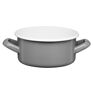 Smooth enameled saucepan GORDON 14cm/1l 02060 gray