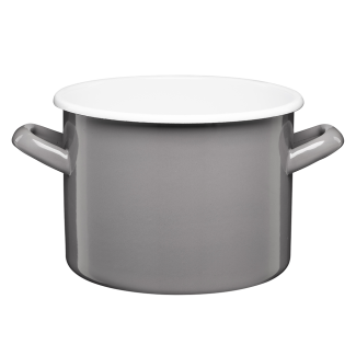 Smooth enameled pot GORDON 16cm/2.4l 29301 gray
