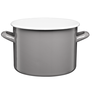 Smooth enameled pot GORDON 20cm/4.4l 29307 gray