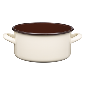 Smooth enameled saucepan GORDON 20cm/3l 02152 cream