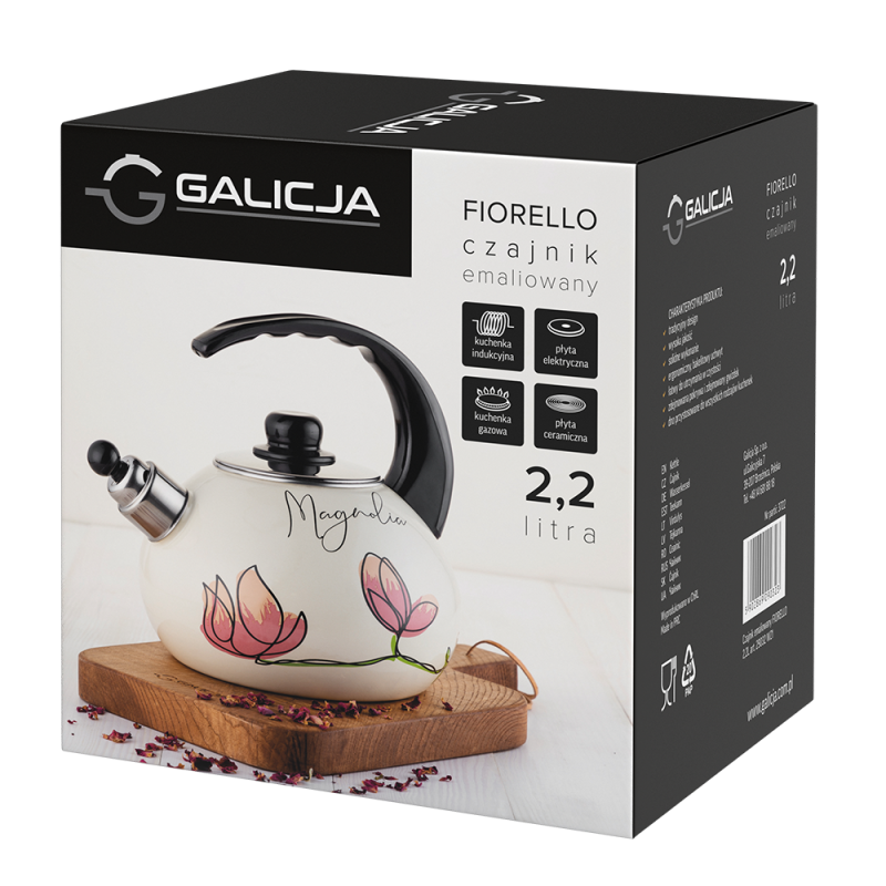 FIORELLO enamel kettle 2.2l 29032 pattern 4