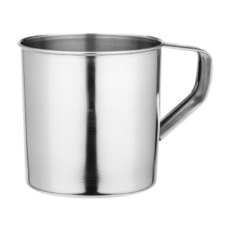 Stainless steel mug 10cm 12649