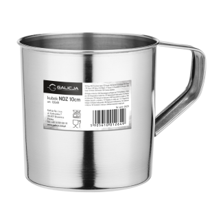 Stainless steel mug 10cm 12649