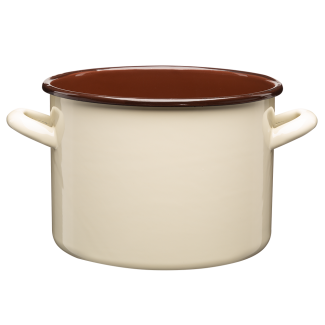 Smooth enameled pot GORDON 20cm/4.4l 29307 cream