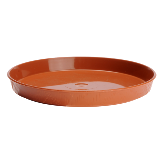 WOODEN-LIKE saucer 5 28cm 7243 terracotta