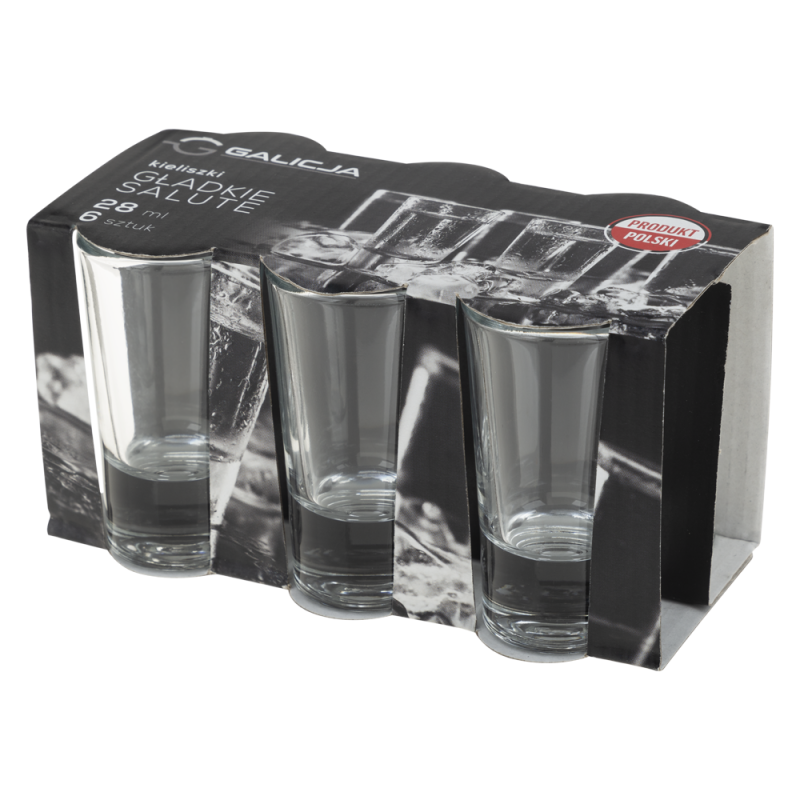 Set of smooth SALUTE glasses 28ml 6 pieces 12601