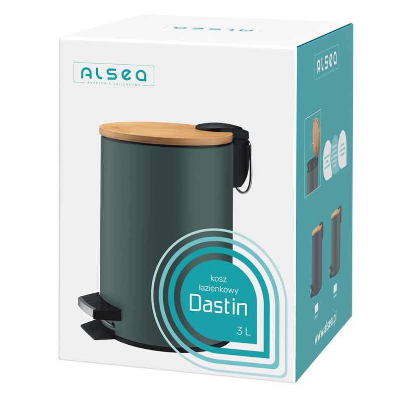 DASTIN round bathroom waste bin 3l 27695 white