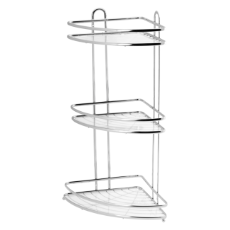 3-level corner bathroom shelf BLANCA 0699