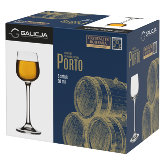 Set of PORTO glasses vodka/liqueur 60ml 6 pieces 25094