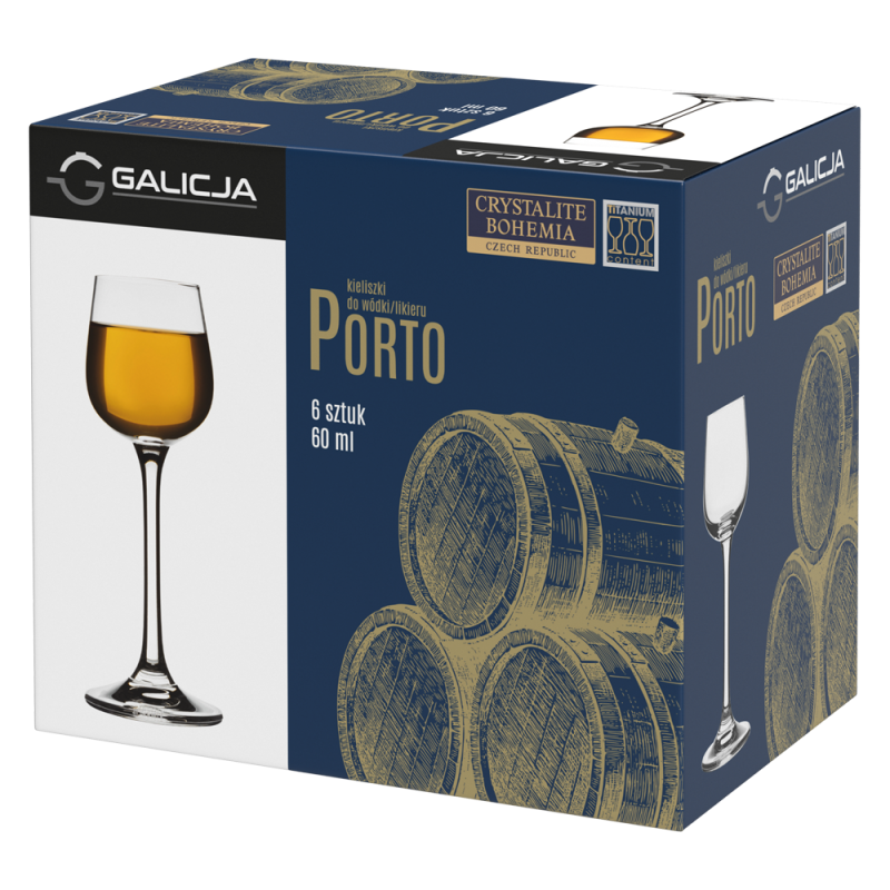 Set of PORTO glasses vodka/liqueur 60ml 6 pieces 25094