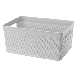 LUIS basket 25.5x17x12cm 29656 light gray
