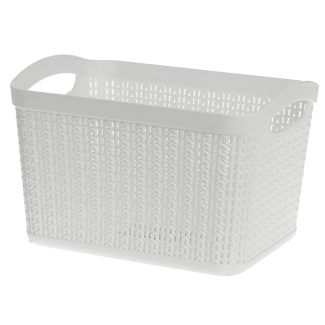Rectangular basket L WILLOW 6.6l 22794 white
