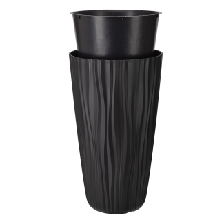 Tall flowerpot SAHARA 35x60cm 07737 anthracite