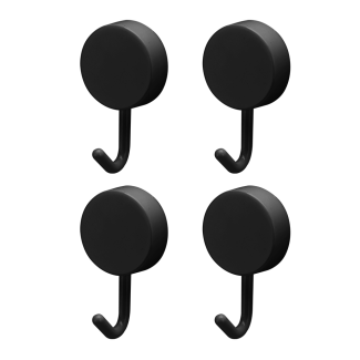 Set of NIKO self-adhesive plastic hangers, 4 pieces, 17705 black