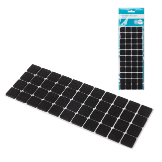 Square felt pads 20x20mm 44 pieces 29937 black