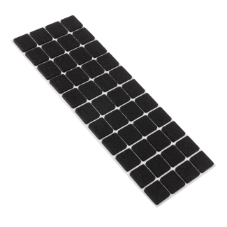 Square felt pads 20x20mm 44 pieces 29937 black