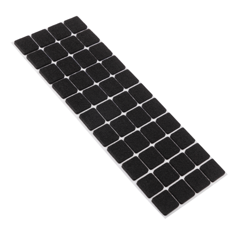 Square felt pads 20x20mm 44 pieces 29937 black