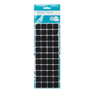 Square felt pads 20x20mm 44 pieces 29937 black