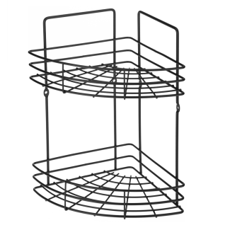 2-level corner shelf BLACK 07027