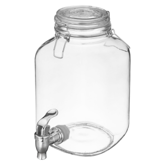 Glass jar with tap ORANGE 3l 14186