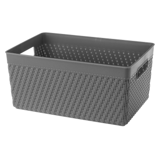 LUIS basket 25.5x17x12cm 29656 dark gray