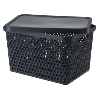 Basket with lid ORION 18l 03104 gray