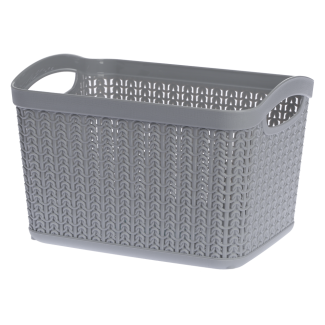 Rectangular basket L WILLOW 6.6l 22794 light gray